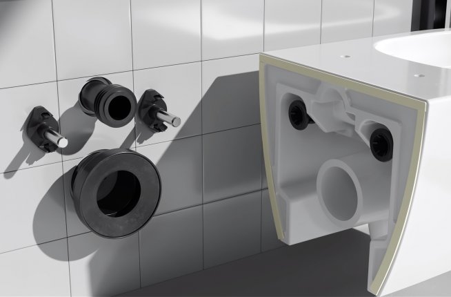 Mit einem Klick: EasyFit 2.0 von LAUFEN - Installation von Wand-WCs in Rekordzeit